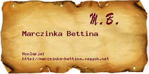 Marczinka Bettina névjegykártya